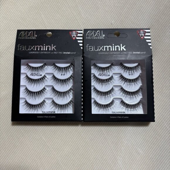 Lot Of 2 NEW Ardell Fauxmink Lashes #817 - Picture 1 of 2